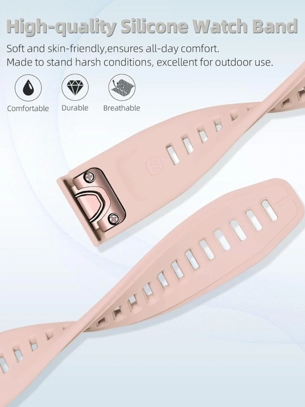PCAVO 20MM Silicone Watchband Bundle (2-Pack)